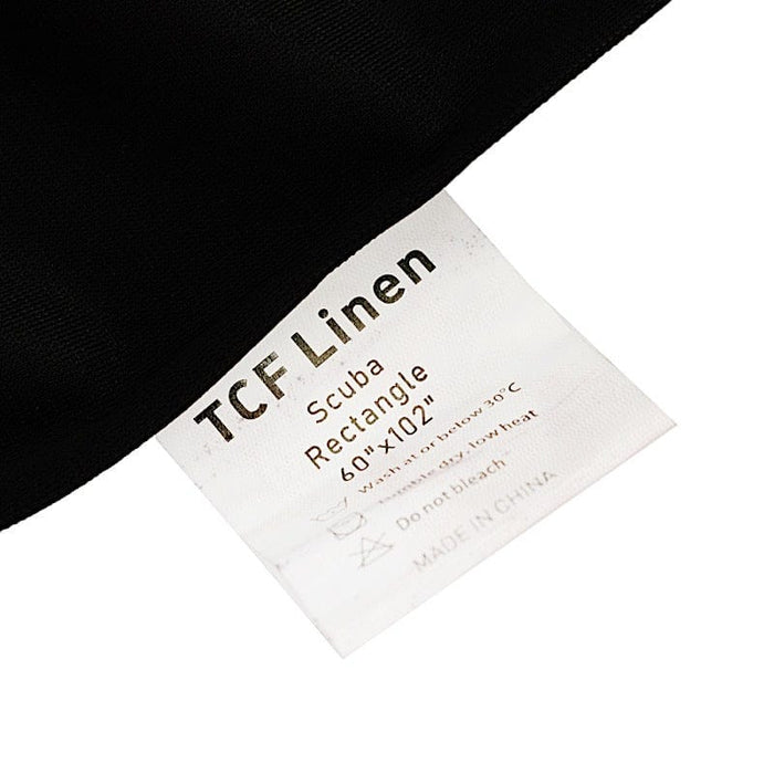 60" x 102" Fire Retardant Scuba Polyester Rectangle Tablecloth