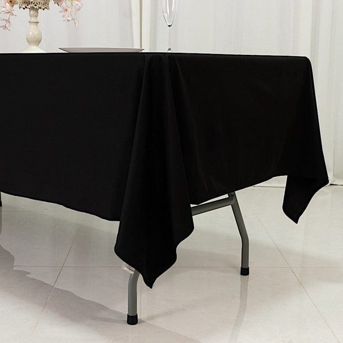 60" x 102" Fire Retardant Scuba Polyester Rectangle Tablecloth