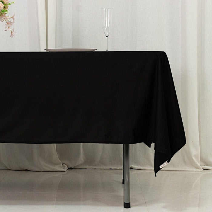 60" x 102" Fire Retardant Scuba Polyester Rectangle Tablecloth