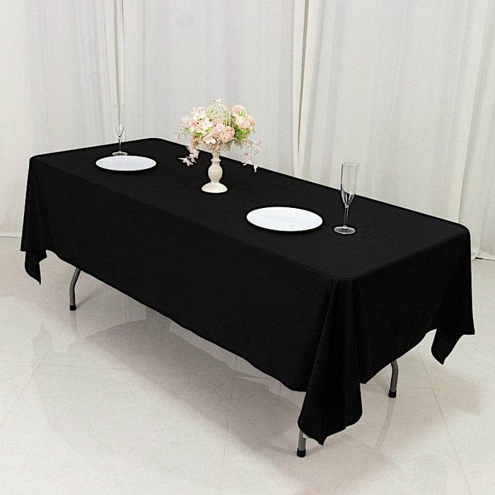 60" x 102" Fire Retardant Scuba Polyester Rectangle Tablecloth