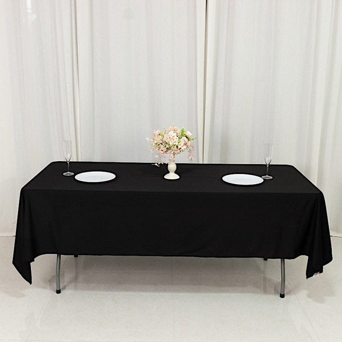 60" x 102" Fire Retardant Scuba Polyester Rectangle Tablecloth