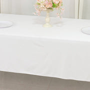 60" x 102" Fire Retardant Scuba Polyester Rectangle Tablecloth