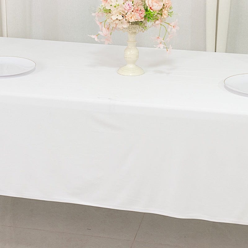 60" x 102" Fire Retardant Scuba Polyester Rectangle Tablecloth