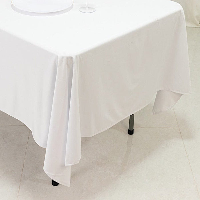 60" x 102" Fire Retardant Scuba Polyester Rectangle Tablecloth