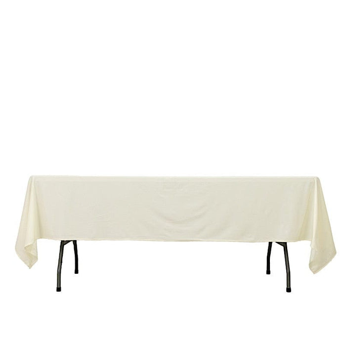 60" x 102" Fire Retardant Scuba Polyester Rectangle Tablecloth TAB_SCUBA_IFR_60102_IVR