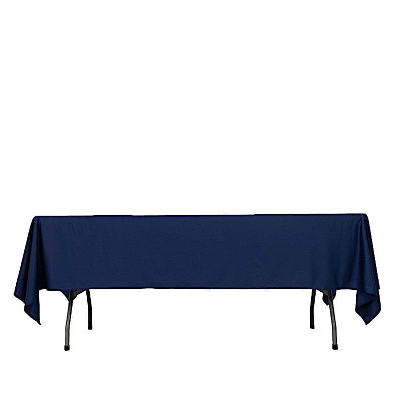 60" x 102" Fire Retardant Scuba Polyester Rectangle Tablecloth TAB_SCUBA_IFR_60102_NAVY