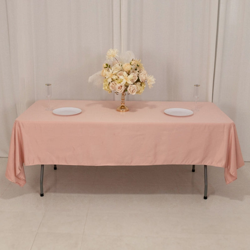 60" x 102" Lamour Satin Rectangular Tablecloth