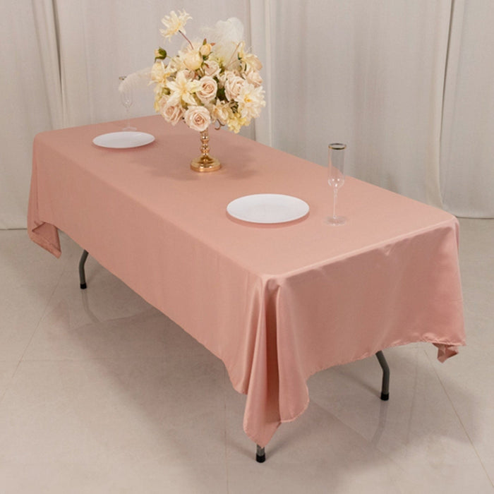 60" x 102" Lamour Satin Rectangular Tablecloth