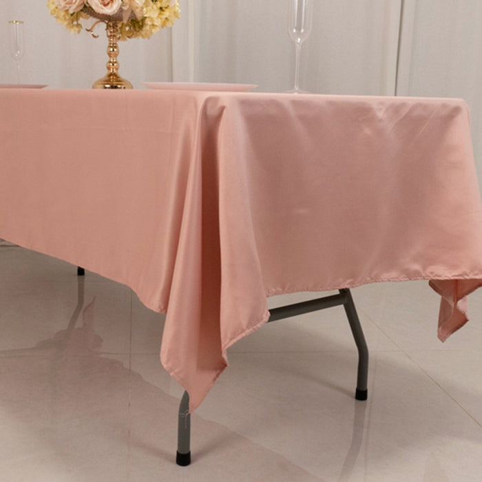 60" x 102" Lamour Satin Rectangular Tablecloth