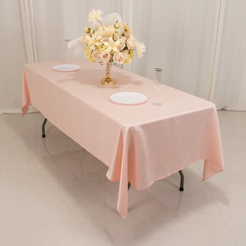 60" x 102" Lamour Satin Rectangular Tablecloth