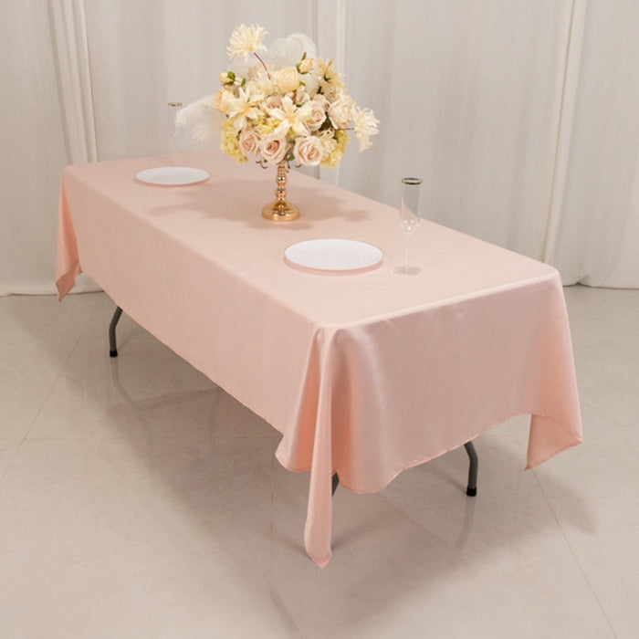 60" x 102" Lamour Satin Rectangular Tablecloth