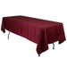 60" x 102" Lamour Satin Rectangular Tablecloth TAB_LAMR_60102_BURG