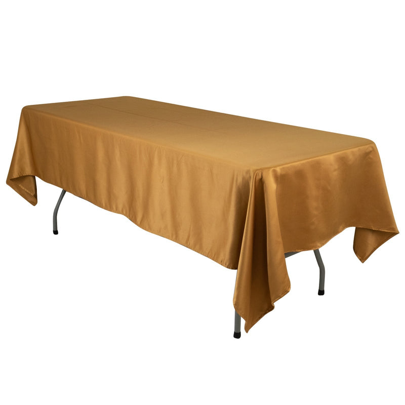 60" x 102" Lamour Satin Rectangular Tablecloth TAB_LAMR_60102_GOLD