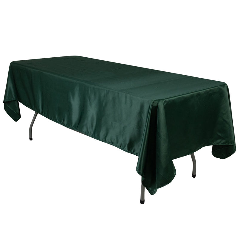 60" x 102" Lamour Satin Rectangular Tablecloth TAB_LAMR_60102_HUNT