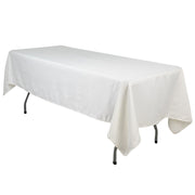 60" x 102" Lamour Satin Rectangular Tablecloth TAB_LAMR_60102_IVR