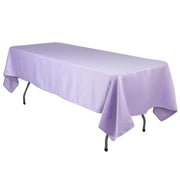 60" x 102" Lamour Satin Rectangular Tablecloth TAB_LAMR_60102_LAV