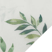 60" x 102" Rectangular Tablecloth with Olive Leaves Print - White and Green TAB_DSP_003_60102_GRN