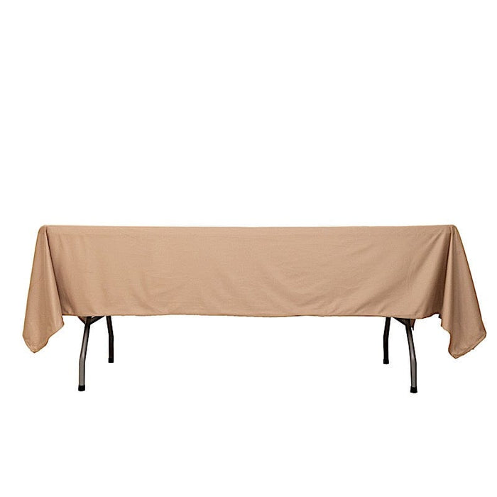 60" x 102" Scuba Polyester Rectangular Tablecloth TAB_SCUBA_60102_NUDE