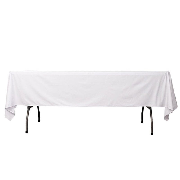 60" x 102" Scuba Polyester Rectangular Tablecloth TAB_SCUBA_60102_WHT