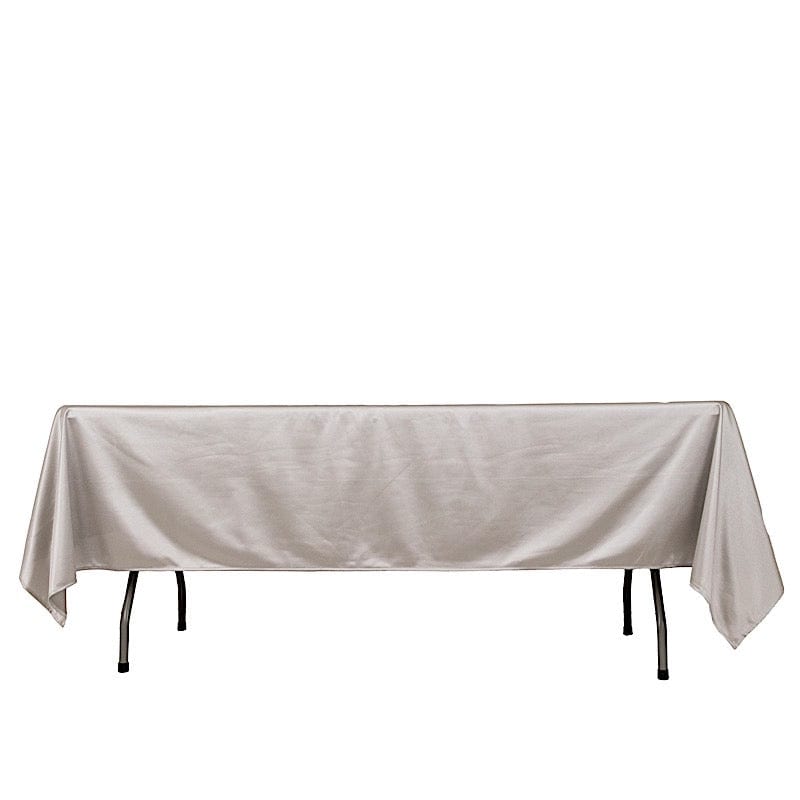 60" x 102" Scuba Polyester Rectangular Tablecloth TAB_SCUBA_SH_60102_SILV