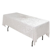 60" x 102" Seamless Premium Crushed Velvet Rectangle Tablecloth
