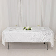 60" x 102" Seamless Premium Crushed Velvet Rectangle Tablecloth