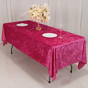60" x 102" Seamless Premium Crushed Velvet Rectangle Tablecloth