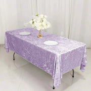 60" x 102" Seamless Premium Crushed Velvet Rectangle Tablecloth