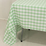 60" x 126" Checkered Gingham Polyester Tablecloth
