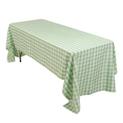 60" x 126" Checkered Gingham Polyester Tablecloth