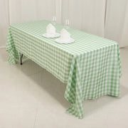 60" x 126" Checkered Gingham Polyester Tablecloth