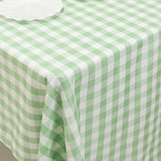 60" x 126" Checkered Gingham Polyester Tablecloth