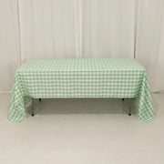 60" x 126" Checkered Gingham Polyester Tablecloth