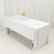60" x 126" Fire Retardant Scuba Polyester Rectangle Tablecloth