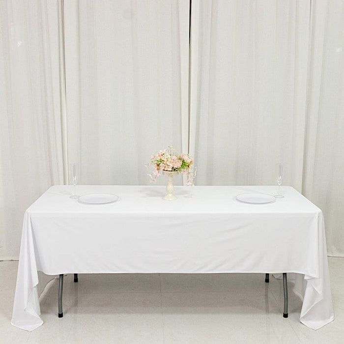 60" x 126" Fire Retardant Scuba Polyester Rectangle Tablecloth