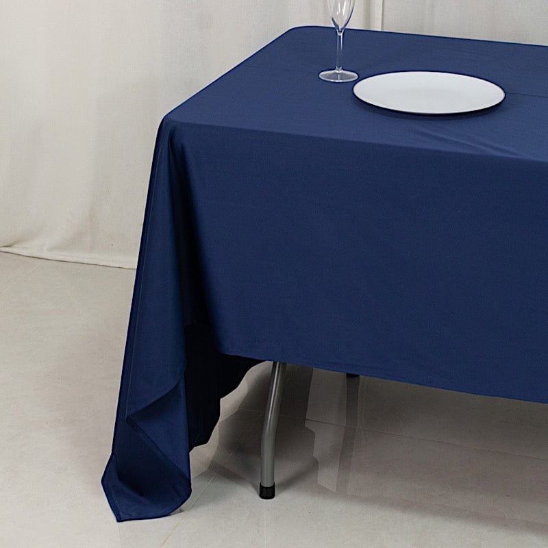 60" x 126" Fire Retardant Scuba Polyester Rectangle Tablecloth