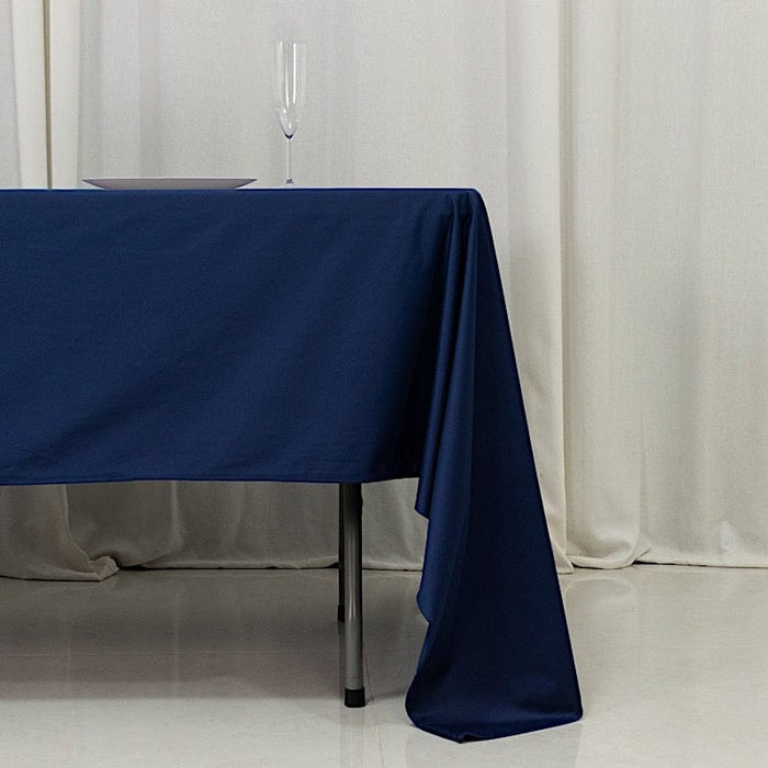 60" x 126" Fire Retardant Scuba Polyester Rectangle Tablecloth