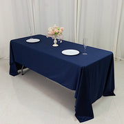 60" x 126" Fire Retardant Scuba Polyester Rectangle Tablecloth