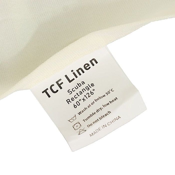 60" x 126" Fire Retardant Scuba Polyester Rectangle Tablecloth