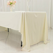 60" x 126" Fire Retardant Scuba Polyester Rectangle Tablecloth