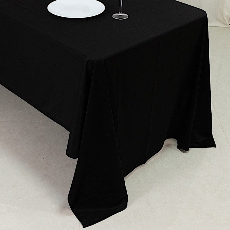 60" x 126" Fire Retardant Scuba Polyester Rectangle Tablecloth