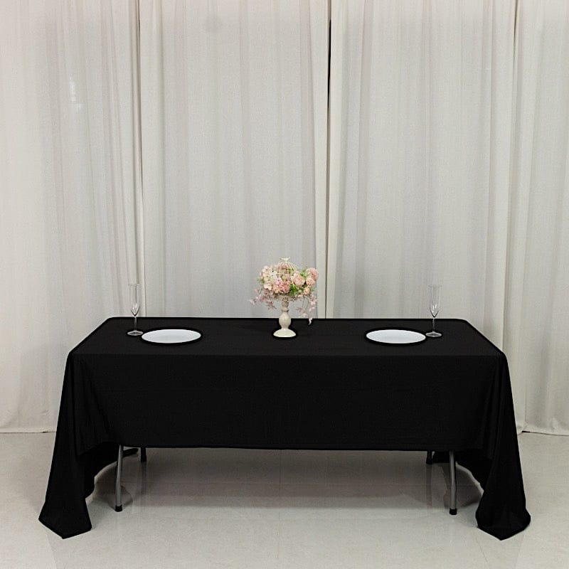 60" x 126" Fire Retardant Scuba Polyester Rectangle Tablecloth