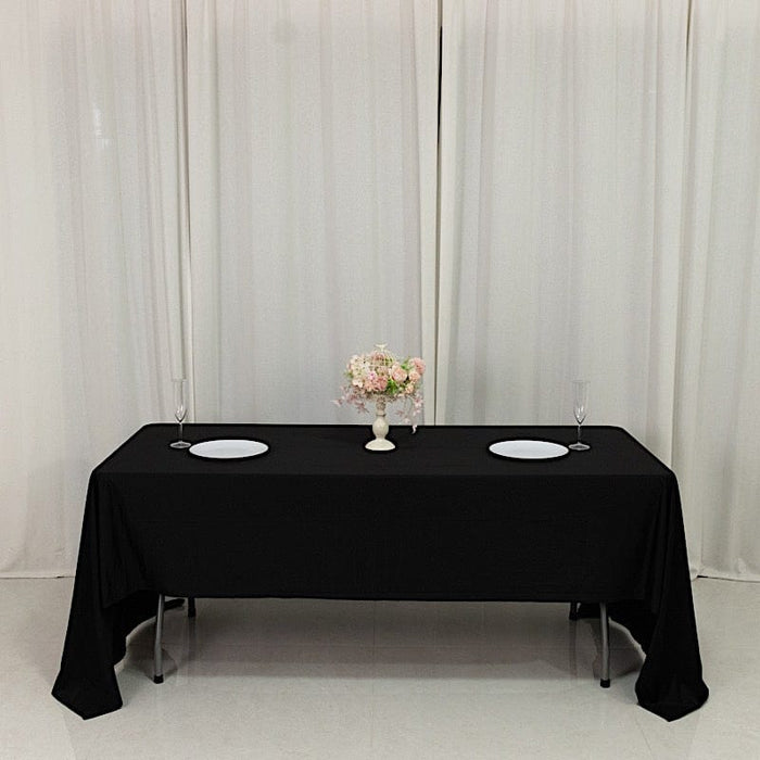 60" x 126" Fire Retardant Scuba Polyester Rectangle Tablecloth