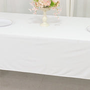60" x 126" Fire Retardant Scuba Polyester Rectangle Tablecloth