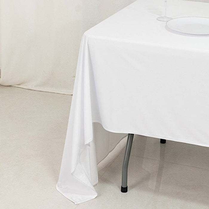 60" x 126" Fire Retardant Scuba Polyester Rectangle Tablecloth