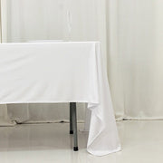 60" x 126" Fire Retardant Scuba Polyester Rectangle Tablecloth
