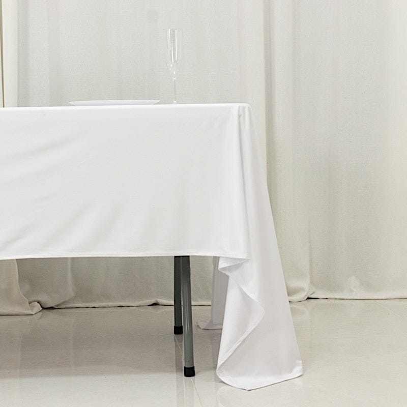 60" x 126" Fire Retardant Scuba Polyester Rectangle Tablecloth