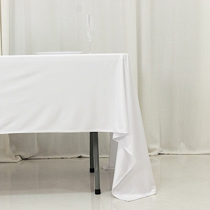 60" x 126" Fire Retardant Scuba Polyester Rectangle Tablecloth