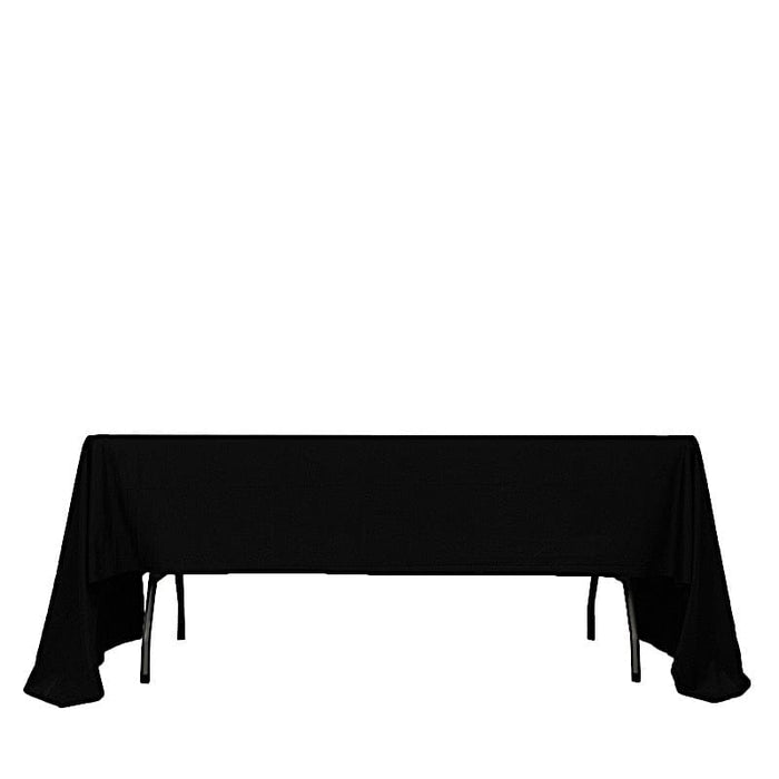 60" x 126" Fire Retardant Scuba Polyester Rectangle Tablecloth TAB_SCUBA_IFR_60126_BLK