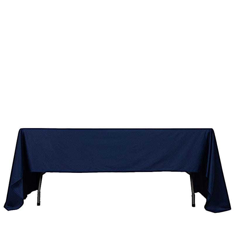 60" x 126" Fire Retardant Scuba Polyester Rectangle Tablecloth TAB_SCUBA_IFR_60126_NAVY